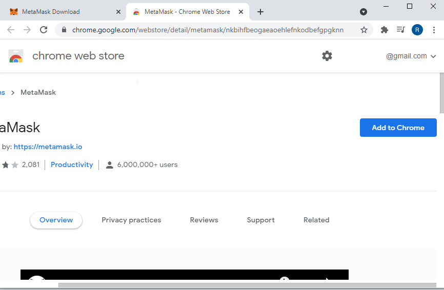 Adding metamask to chrome browser